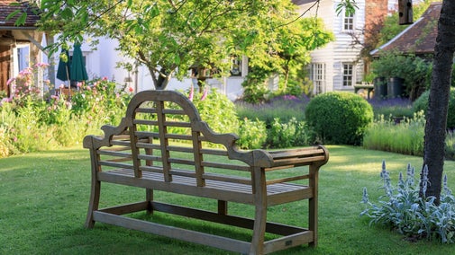 The garden in June at Paycocke's House and Garden, Essex